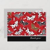 Cute Fun Cartoon Spotted Doggies Doggies Puppy Bot Briefkaart (Voorkant / Achterkant)