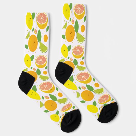 Cute Fun Citrus Fruit Food Sokken (Rechts)