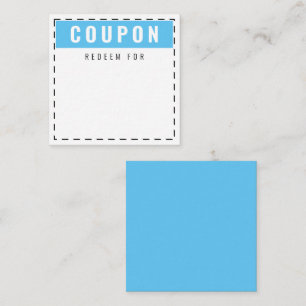 Cute & Fun-coupons voor dagelijks gebruik   Blauw  Notitiekaartje