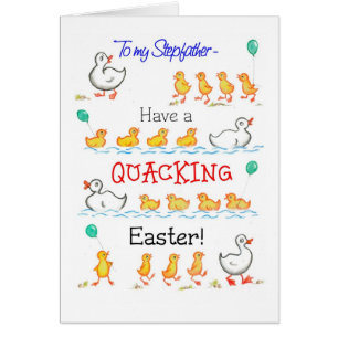 Cute Fun Ducklings Quacking Pâques, pour Stepfathe