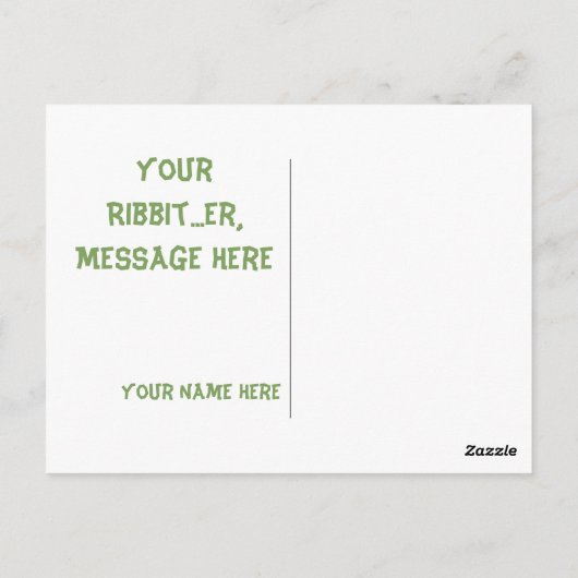 Cute Fun Fabrique Frog Christmas Holiday Carte pos (Dos)