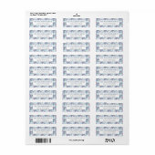 Cute Fun Funny Kerstfeestdag Snowmen Pattern Etiket (Full Sheet)