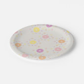 Cute Fun Girly Donuts Pattern Papieren Bordje (Gekanteld)