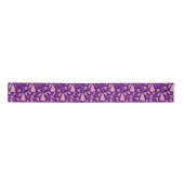 Cute Fun Gold Indigo Roze kerstpatroon Lint (Voorkant)