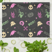 Cute Fun Halloween Pattern Theedoek (Gevouwen)