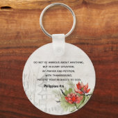 Cute Fun Inspirerend Quote Button Key Ring Sleutelhanger (Voorkant)