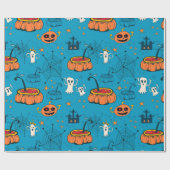 Cute Fun Kind-Friendly Halloween Cadeaupapier (Vlak)