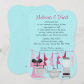 Cute Fun Kitchen Lingerie Bridal Shower Invitation Kaart (Voorkant / Achterkant)