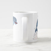 Cute Fun-Loving Cartoon Dolphin Extra Grote Beker (Achterkant)