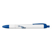 Cute Fun-Loving Cartoon Dolphin Zwarte Inkt Pen (Bovenkant)
