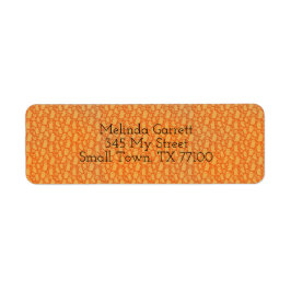 Cute Fun Oranje Ghost Halloween Custom Address Etiket