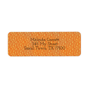Cute Fun Oranje Ghost Halloween Custom Address Etiket