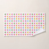 Cute fun pastel conversation personnalisée coeurs (Serviette à main)