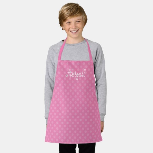 Cute Fun Personalised Pink Dot Pattern Schort (Gedragen)