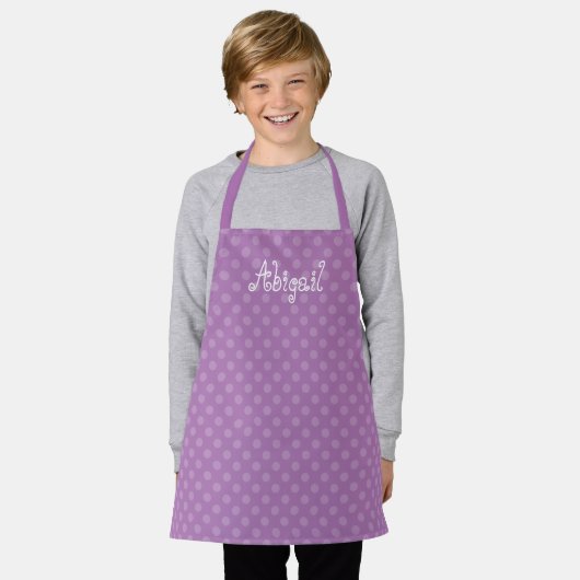 Cute Fun Personalized Lavender Polka Dot Pattern Schort (Gedragen)