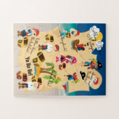 Cute Fun Personalized Pirate Treasure Map Foto Legpuzzel (Horizontaal)