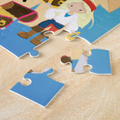 Cute Fun Personalized Pirate Treasure Map Legpuzzel (Zijkant)