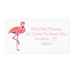 Cute Fun Pink Flamingo Etiket