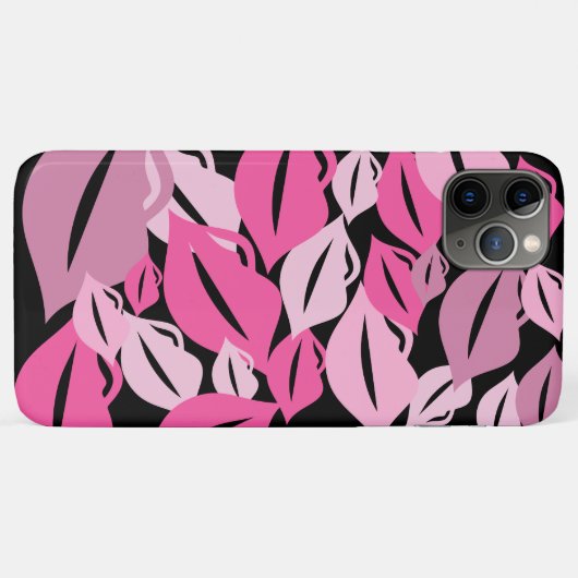 Cute Fun Pink Lips KIsses Pattern Case-Mate iPhone Case (Achterkant (horizontaal))