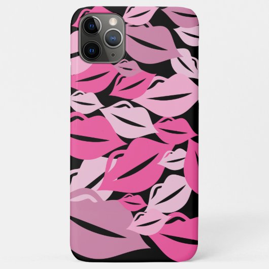 Cute Fun Pink Lips KIsses Pattern Case-Mate iPhone Case (Achterkant)