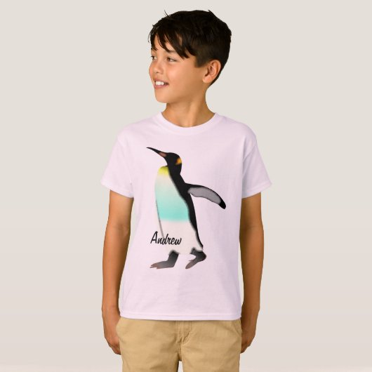 Cute Fun Proud Emperor Penguin Persoonlijk T-shirt (Voorkant volledig)