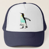 Cute Fun Proud Emperor Penguin Persoonlijk Trucker Pet (Voorkant)