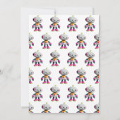 Cute Fun Robot Kid's Birthday Kaart (Achterkant)