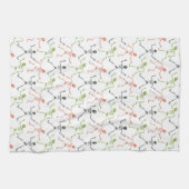 Cute Fun Skull Skeleton Halloween Serviette de cui (Horizontal)