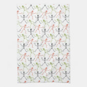 Cute Fun Skull Skeleton Halloween Serviette de cui (Vertical)