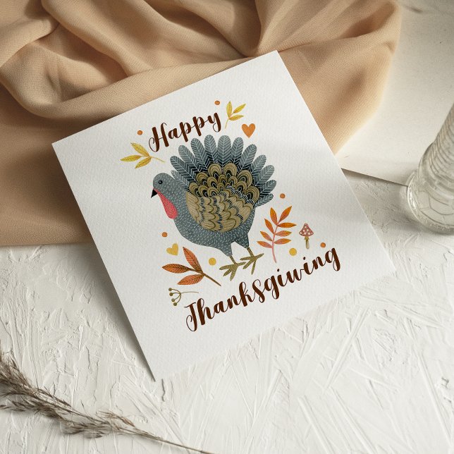 Cute Fun Turkey Happy Thanksgiving card (Creator heeft geüpload)