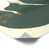 Cute & Fun White Unicorn Peling Children's Poster (Hoek)