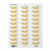 Cute Fun Yellow Lemon Fruity Citrus Bright Address Etiket (Full Sheet)