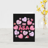 Cute Funny Aba Therapy Candy Heart Slp Behavior Va Kaart (Gele Bloem)