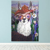 Cute Funny Alpaca, hou je kool Canvas Afdruk (Insitu (Houten vloer))