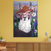 Cute Funny Alpaca, hou je kool Canvas Afdruk (Insitu (Woonkamer))