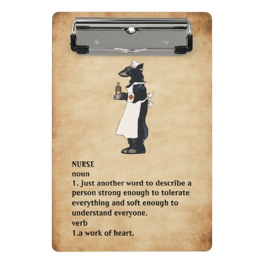 Cute & Funny  Background Nurse Mini Klembord (Voorkant)