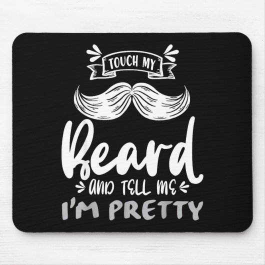 Cute Funny Beard Quote Gift For Bearded Men And Lo Muismat (Voorkant)