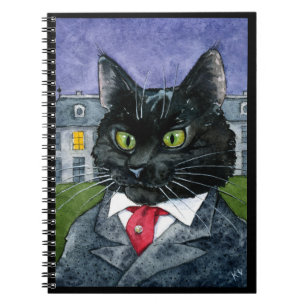 Cute Funny Black Cat Notebook Notitieboek