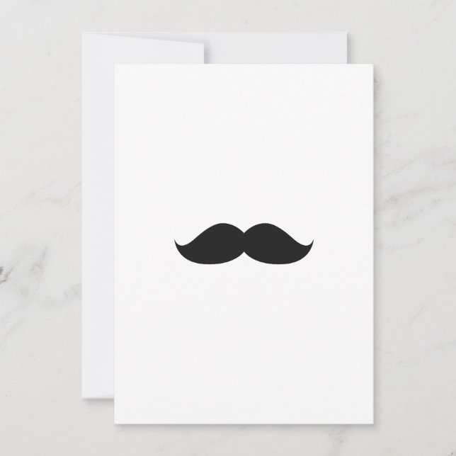 Cute Funny Black Mustache (Voorkant)