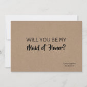 Cute Funny Bridesmaid / Maid of Honor proposal Kaart (Achterkant)