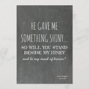 Cute Funny Bridesmaid / Maid of Honor proposal Kaart