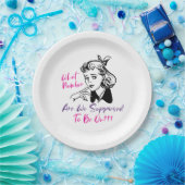 Cute Funny Bunco Party Papieren Bordje (Feest)