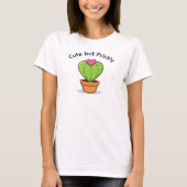 Cute Funny Cactus Heart Valentine's Day T-Shirt (Devant)
