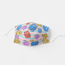 Cute Funny Cartoon Hippo Colorful Girly Pattern