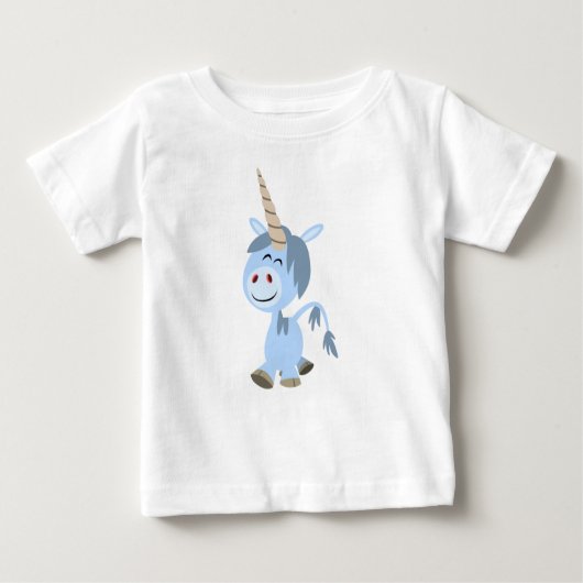 Cute Funny Cartoon Unicorn Baby T-Shirt (Voorkant)