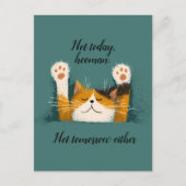 Cute Funny Cat Nap Aankondigingskaart (Voorkant)