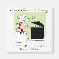 Cute Funny Catering Visitekaartje Magnet