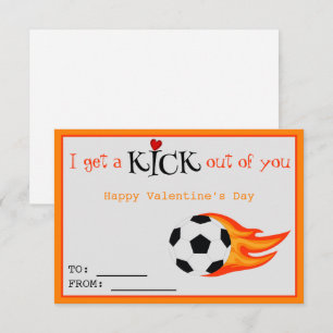 Cute Funny Class Kaart Valentijns Soccer Love Kind Notitiekaartje