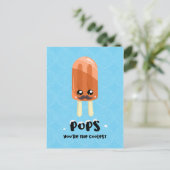 Cute Funny Coolest Popsicle Vaderdag Briefkaart (Staand voorkant)