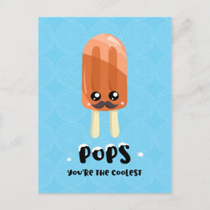 Cute Funny Coolest Popsicle Vaderdag Briefkaart